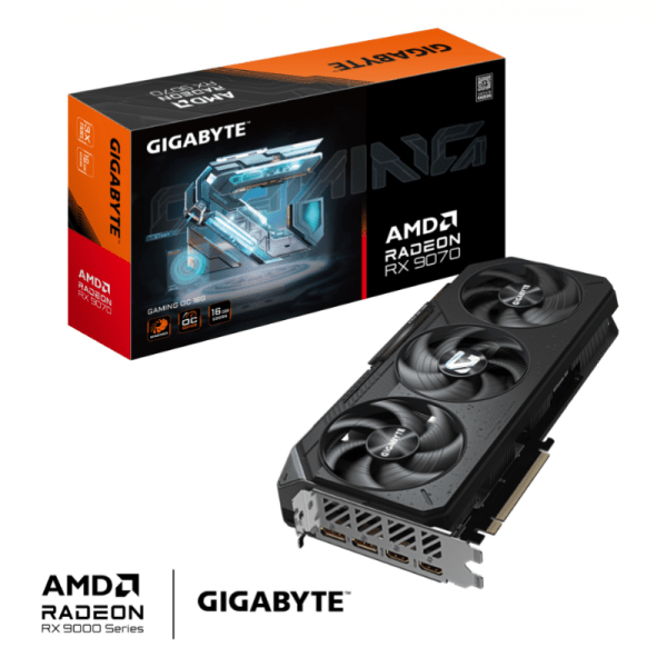 PLACA DE VIDEO GIGABYTE RADEON RTX 9070 GAMING OC 16GB PLACA DE VIDEO GIGABYTE RADEON RTX 9070 GAMING OC 16GB