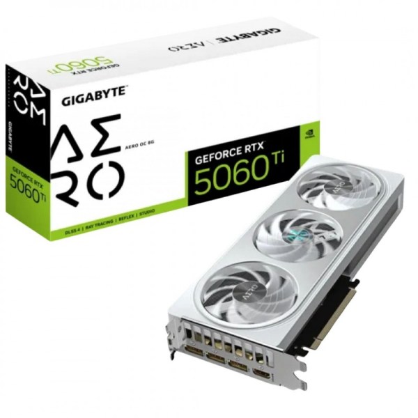 PLACA DE VIDEO GIGABYTE RTX 5060TI AERO 8GB PLACA DE VIDEO GIGABYTE RTX 5060TI AERO 8GB